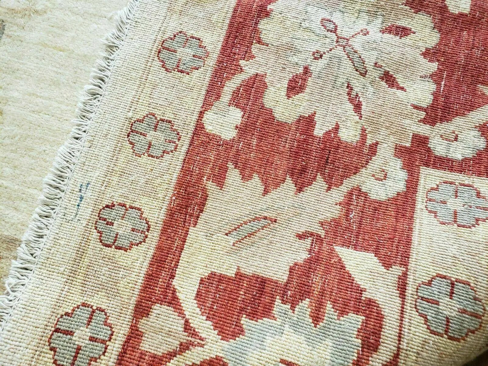 Peshawar Rug 10x14 Rug 10x14 Vintage Rug 10x14 Handmade Rug Chobi Rug Ivory Beige Red Rug by Jewel Rugs