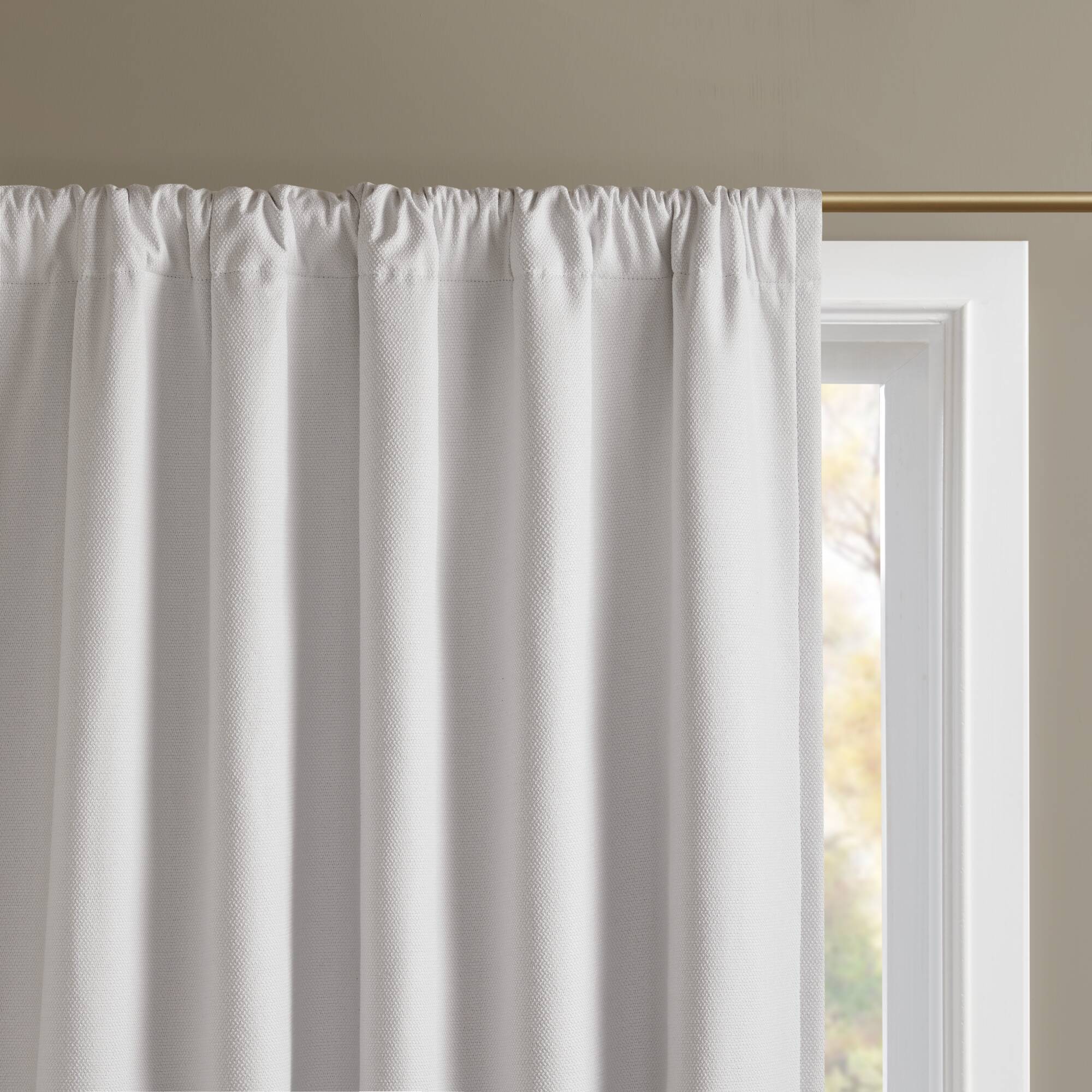 2-PK 52x84" Sound Blocking Total Blackout Curtain Panel Pair White by HouseOfZazla
