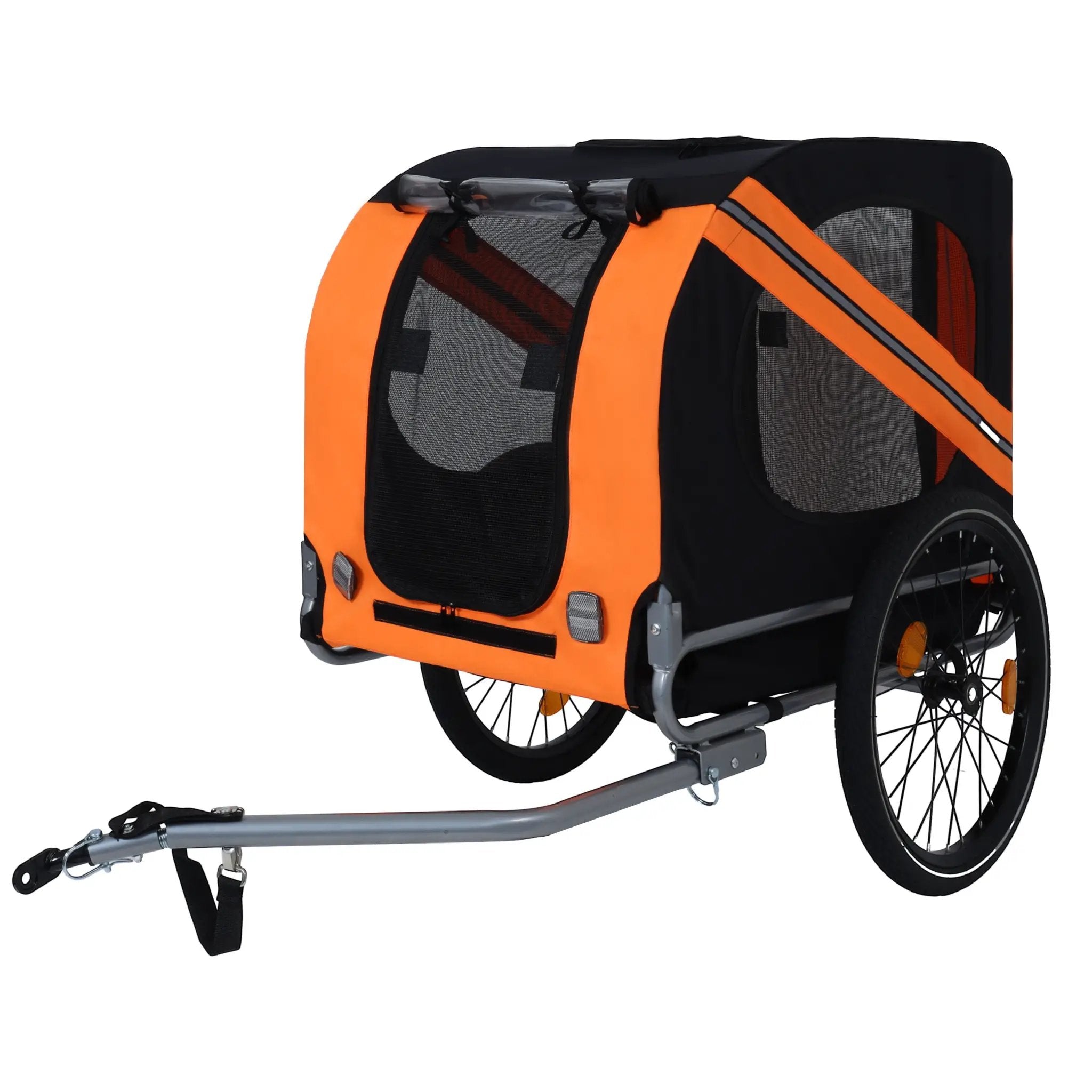 Large Folding Bike Trailer for Dogs – 66Lb Capacity All-Terrain Pet Carrier by HouseOfZazla