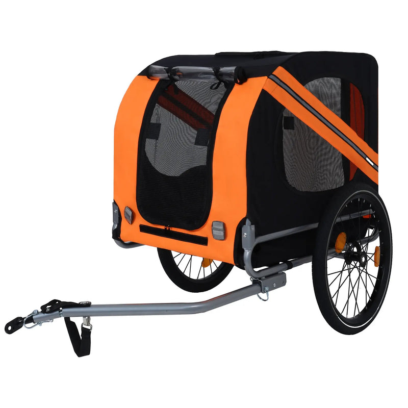 Large Folding Bike Trailer for Dogs – 66Lb Capacity All-Terrain Pet Carrier by HouseOfZazla