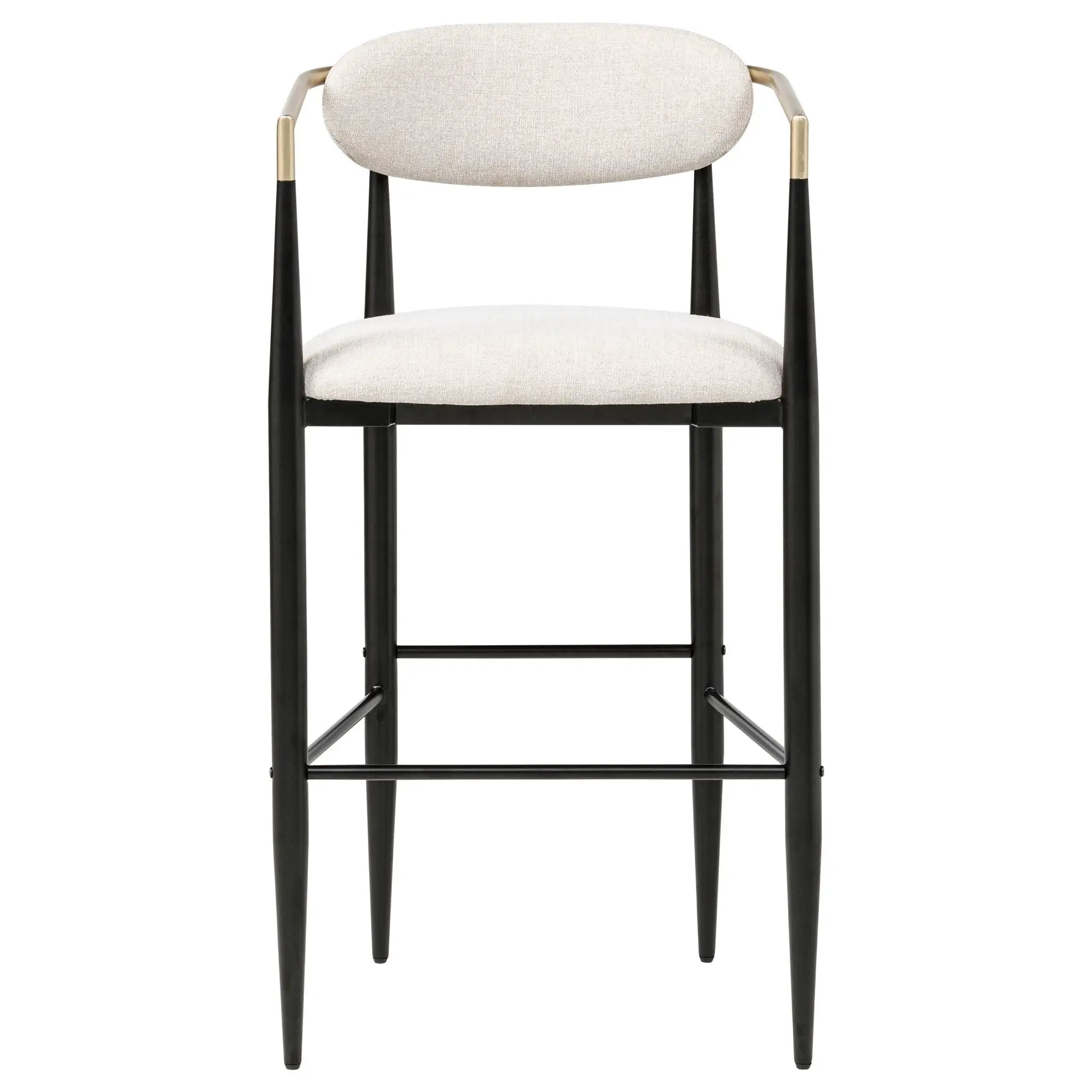 Tina Fabric Upholstered Bar Chair Beige (Set of 2) by Unique Piece Furniture