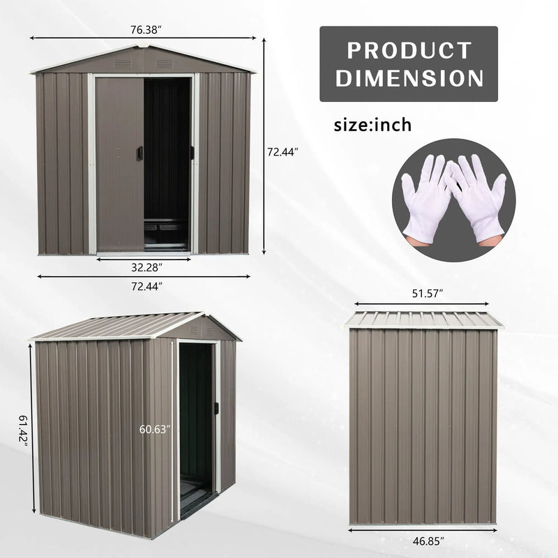 Outdoor Metal Storage Shed by HouseOfZazla