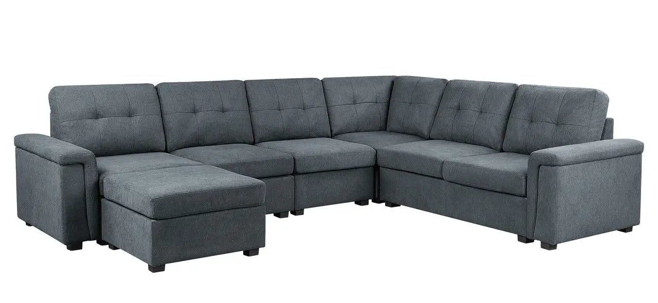 Isla - Fabric Sectional Sofa With Ottoman by Unique Piece Furniture
