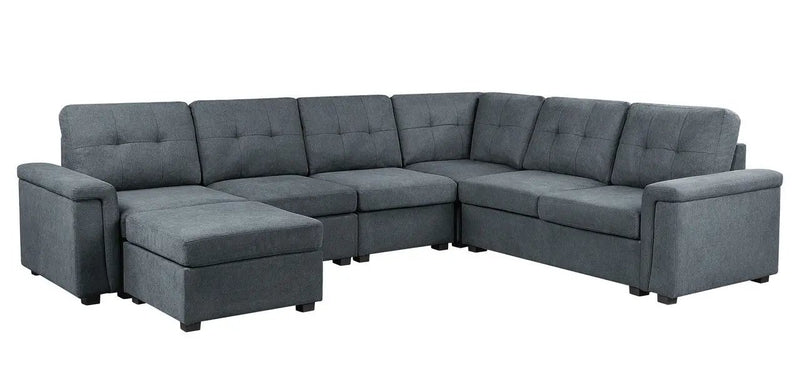 Isla - Fabric Sectional Sofa With Ottoman by Unique Piece Furniture