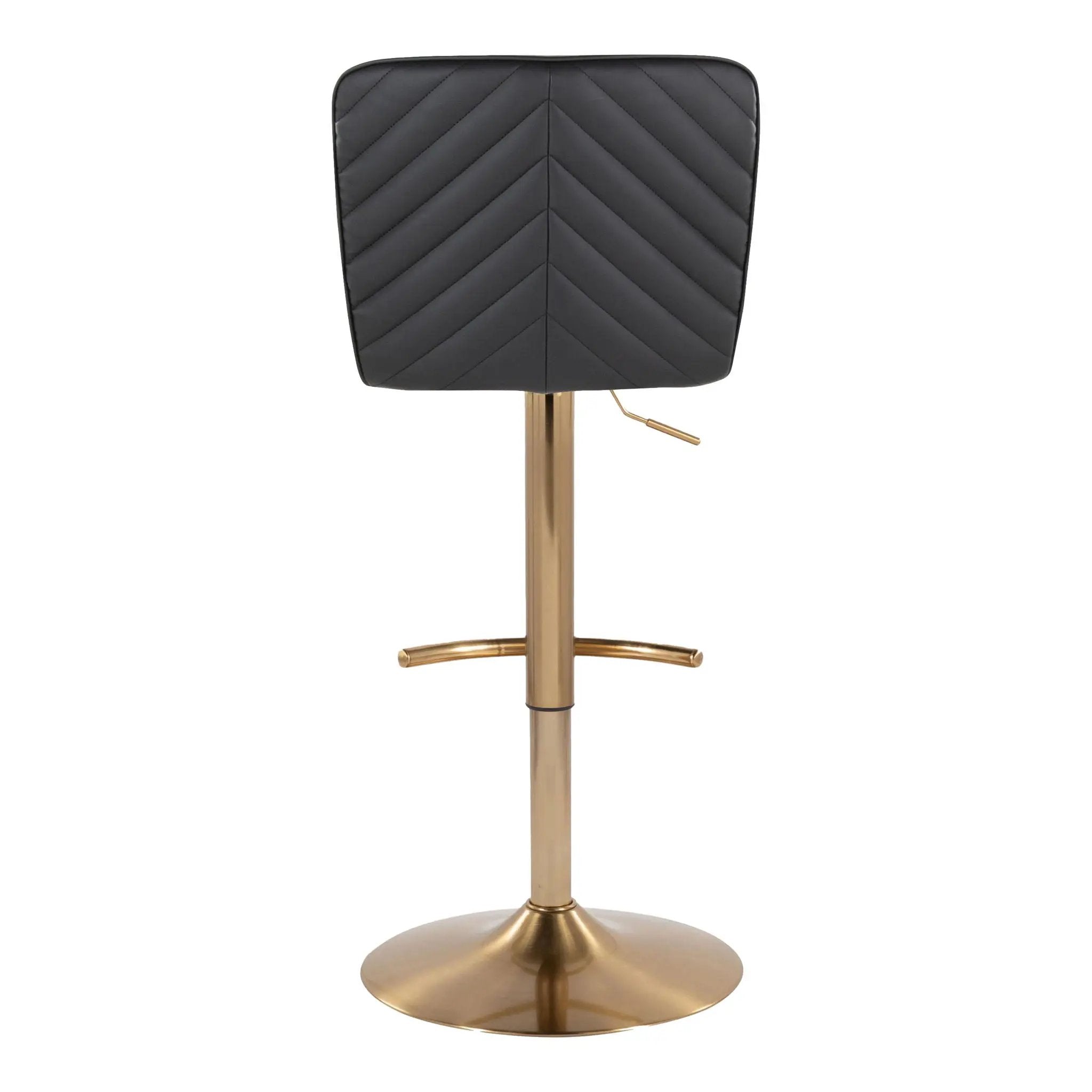 Henry - Contemporary Adjustable Barstool With Swivel With Rounded T Footrest (Set of 2) by Unique Piece Furniture