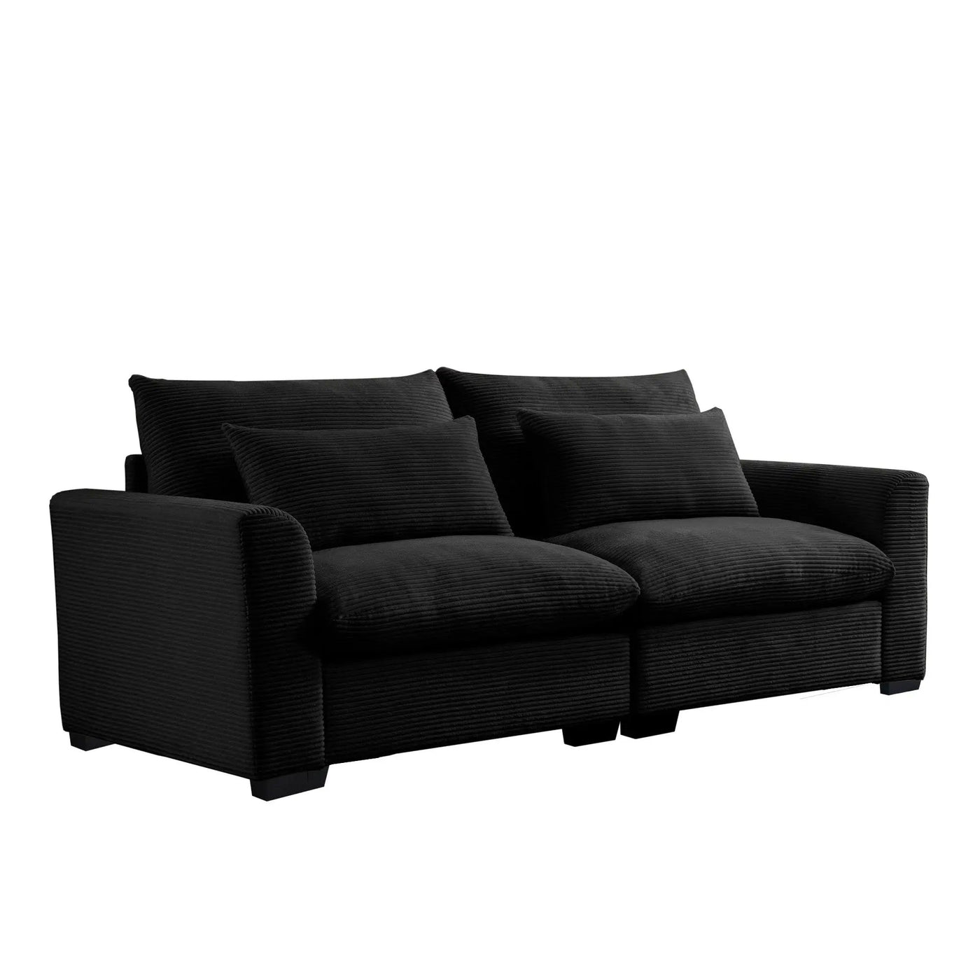 Modern 2 Seater Corduroy Fabric Sofa by HouseOfZazla