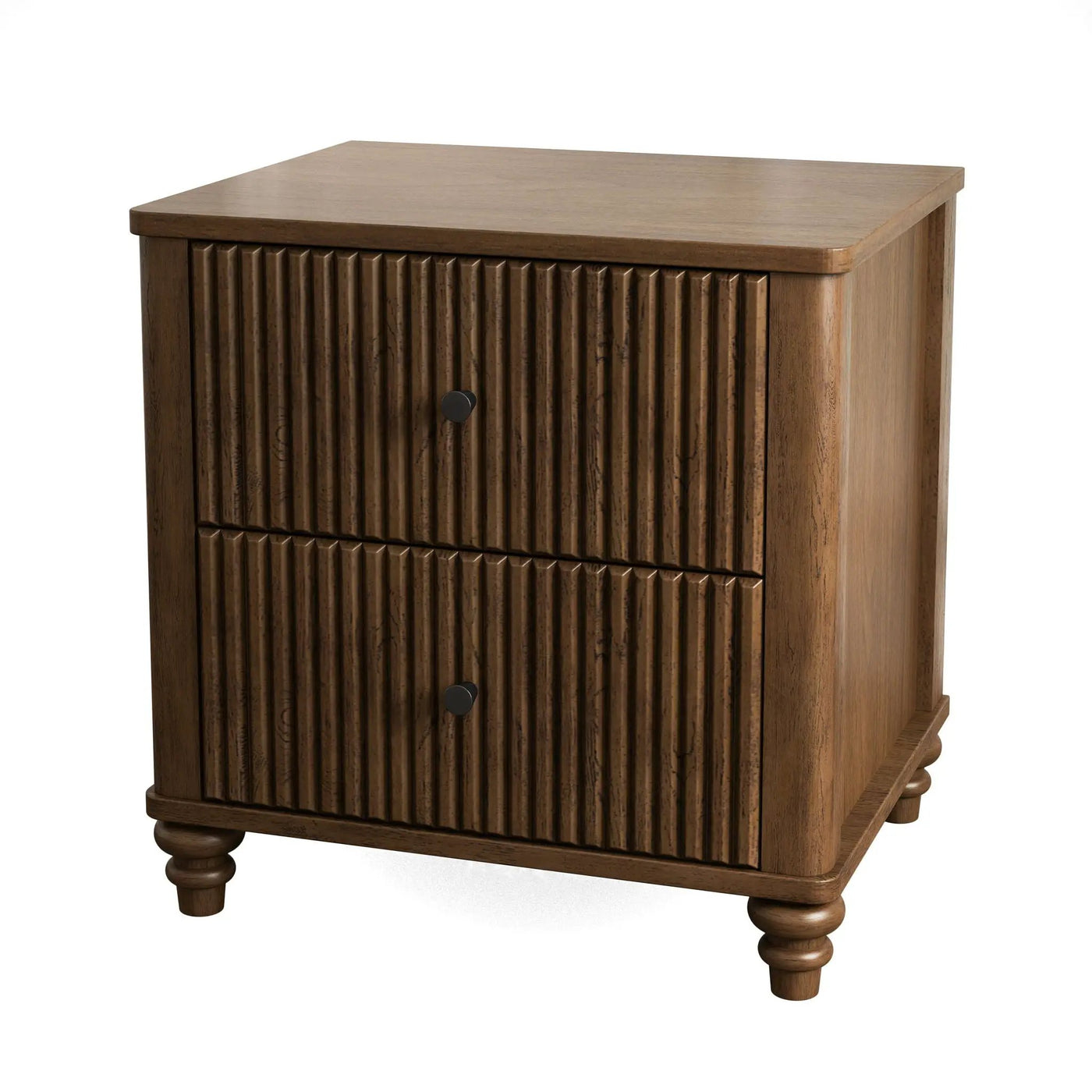 Modern Fluted Nightstand With 3 Drawers by HouseOfZazla
