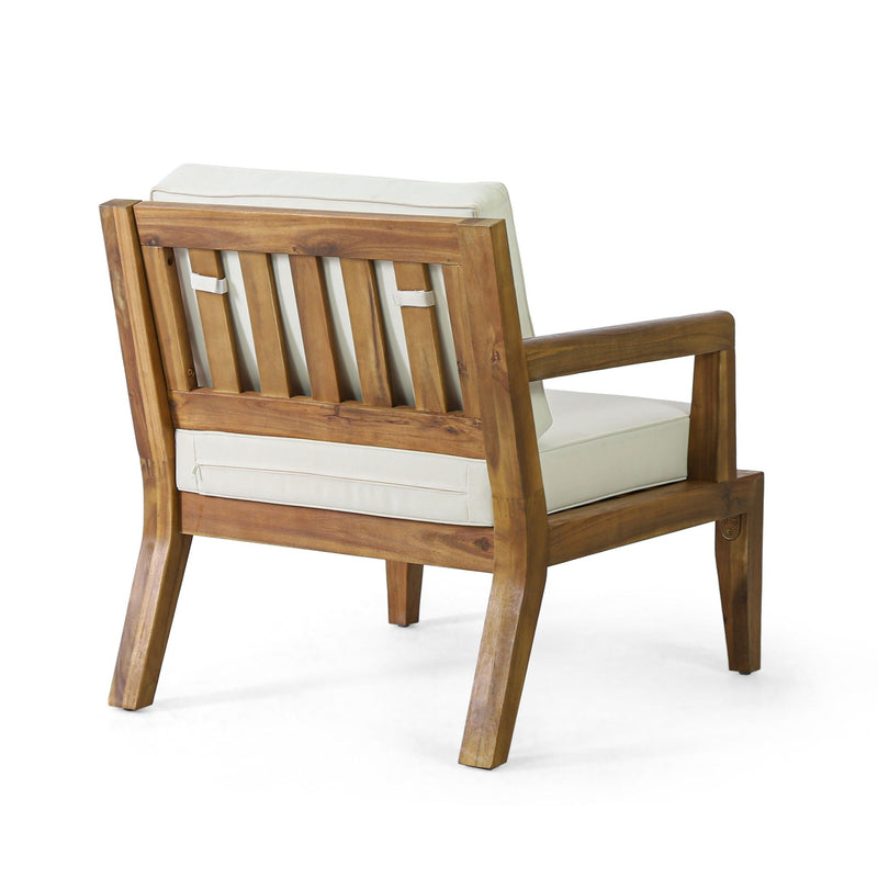 Outdoor Club Chair With Cushions - Beige by HouseOfZazla