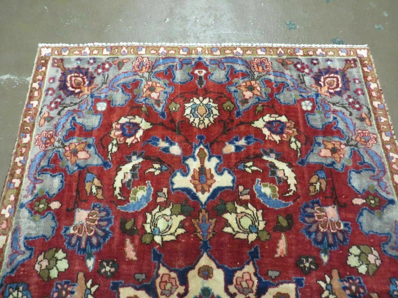 4' X 6' Antique Handmade India Floral Oriental Wool Rug Vegetable Dyes #120 by Jewel Rugs