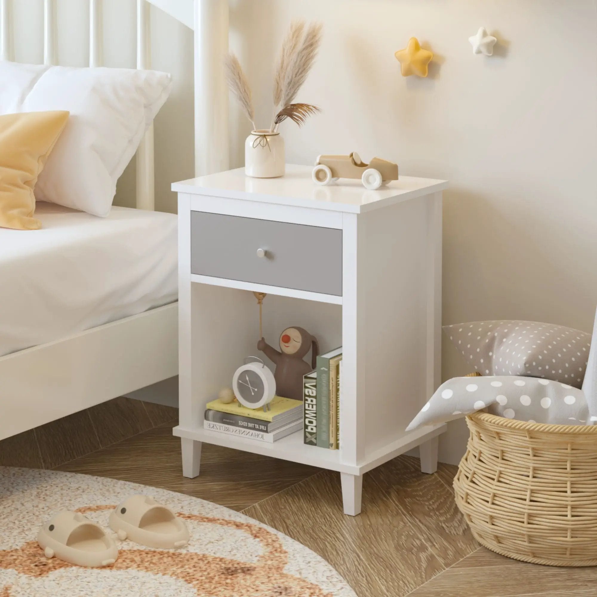 Nightstand With 1 Drawer 1 Shelf by Unique Piece Furniture