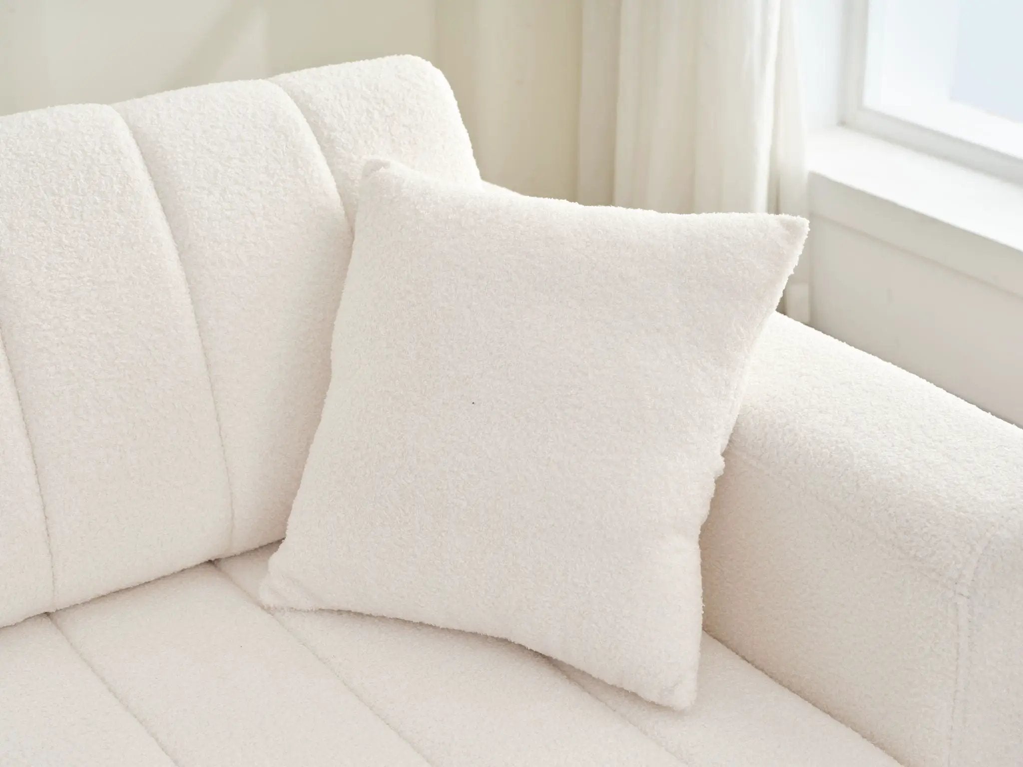 Jessica - Lamb Wool Sectional Sofa With Chaise, Versatile Configuration by Unique Piece Furniture