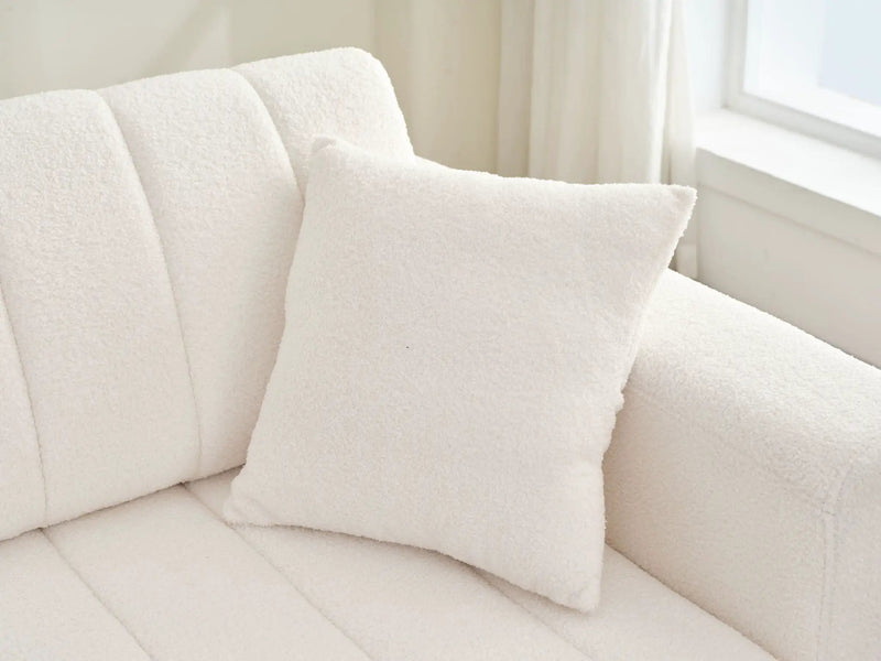 Jessica - Lamb Wool Sectional Sofa With Chaise, Versatile Configuration by Unique Piece Furniture