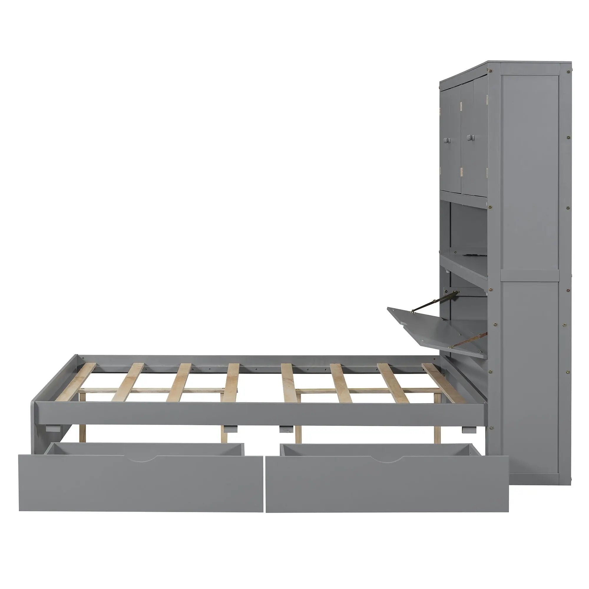 Platform Bed With USB, Storage Headboard & Drawers by Unique Piece Furniture