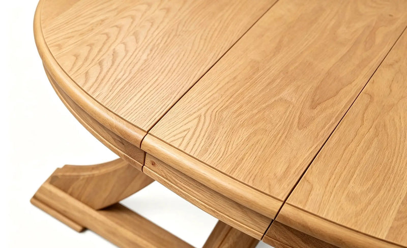 Extendable Round Rubber Wood Dining Table by HouseOfZazla