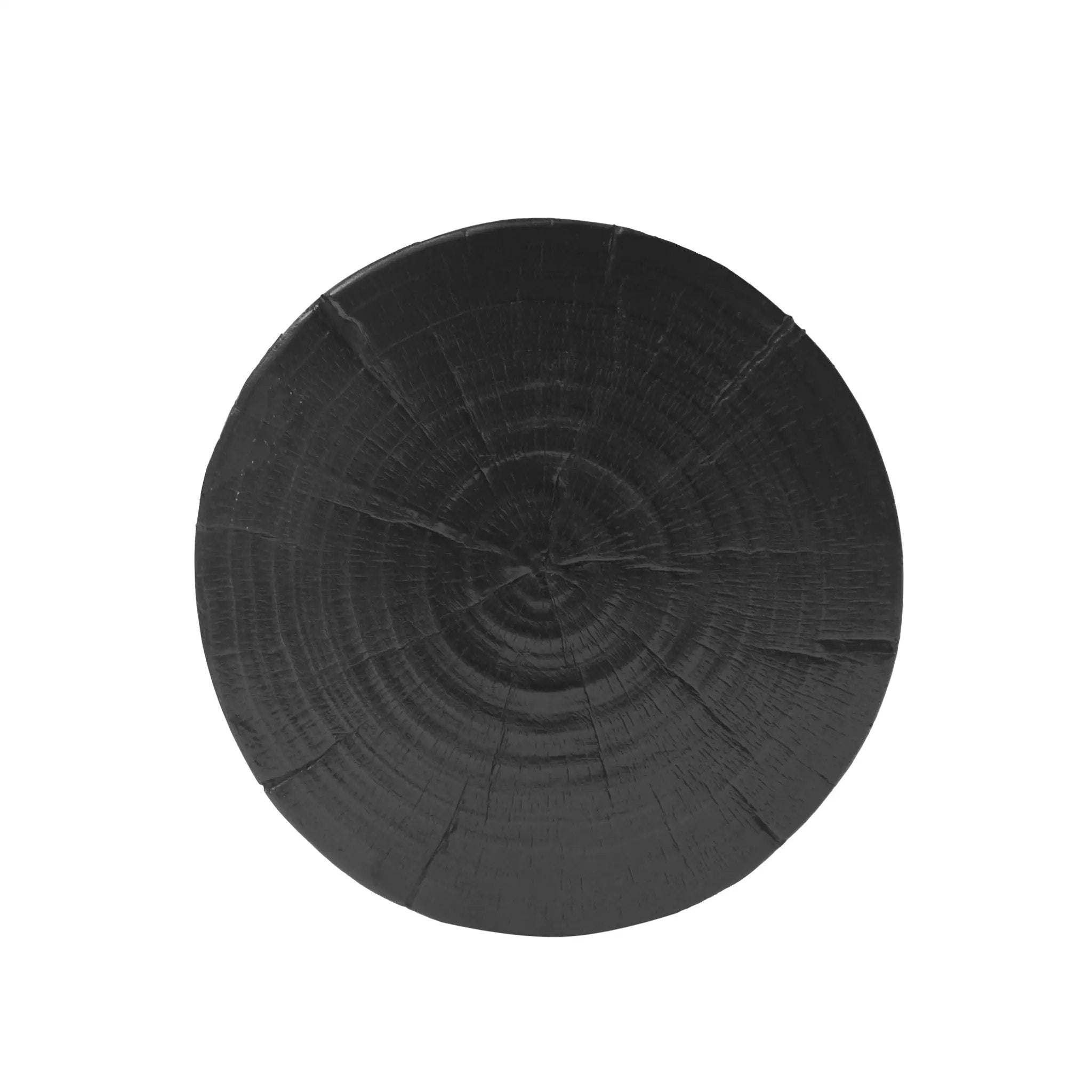Hollow Design End Table with Wood Like Texture, and Black Color by BLAKHOM