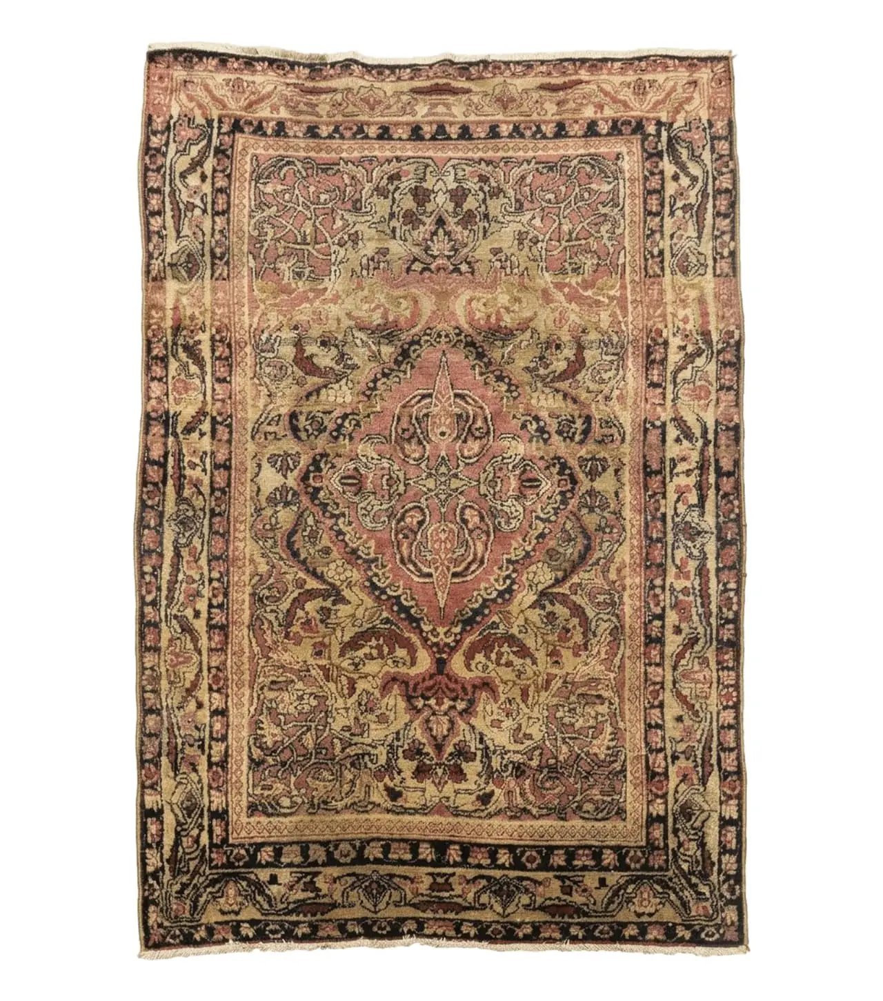 Antique Persian Lavar Rug 3x5, Persian Kerman Rug, Traditional Persian Carpet by Jewel Rugs