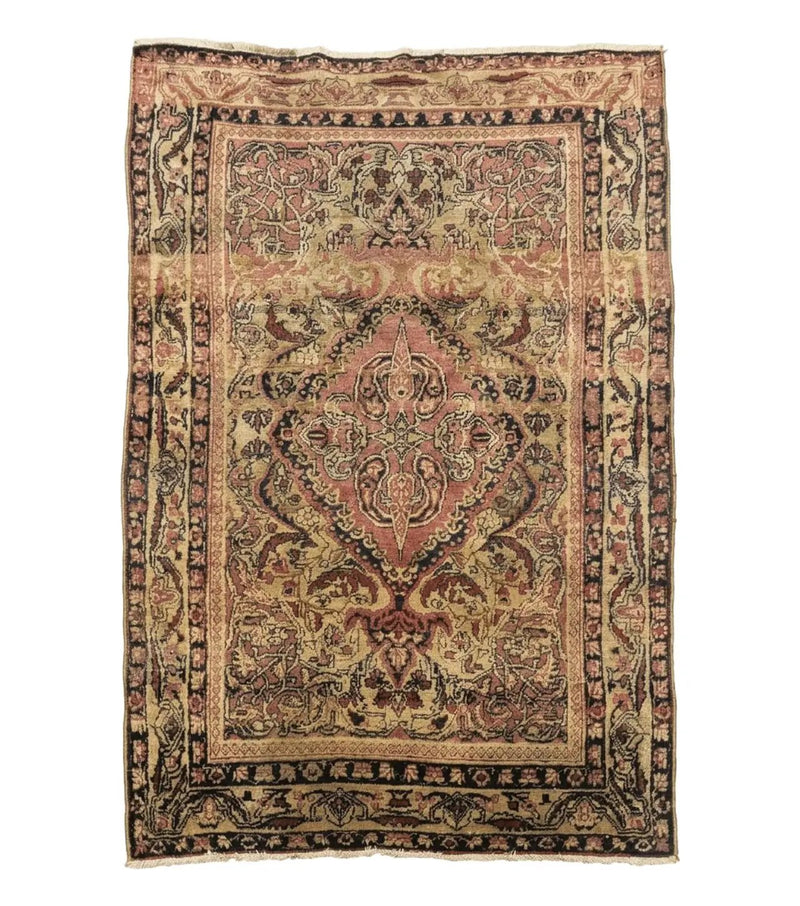 Antique Persian Lavar Rug 3x5, Persian Kerman Rug, Traditional Persian Carpet by Jewel Rugs