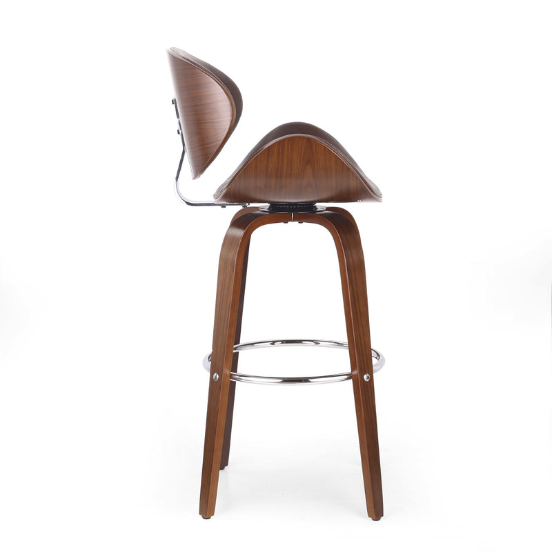 Lumos Mid Century Modern Upholstered Swivel Barstool by HouseOfZazla