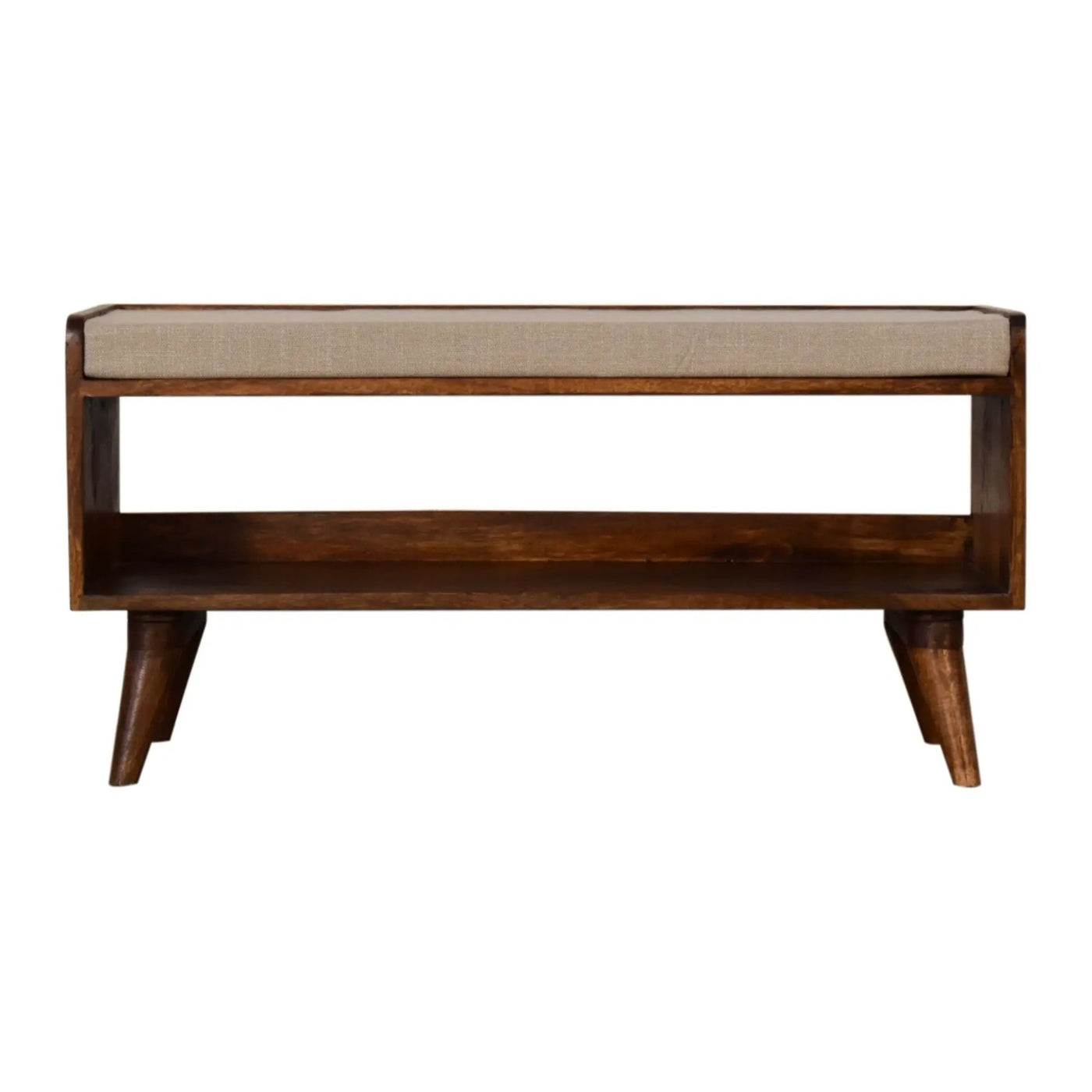 Solid Wood Bench With Upholstered Sea by Unique Piece Furniture