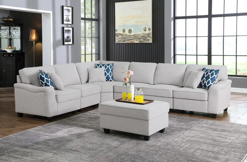 Leo - Comfor Modular Sofa And Ottoman by HouseOfZazla