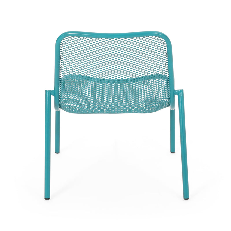 Kincaid Outdoor 3-Piece Conversation Set with Iron Frame - Teal by HouseOfZazla