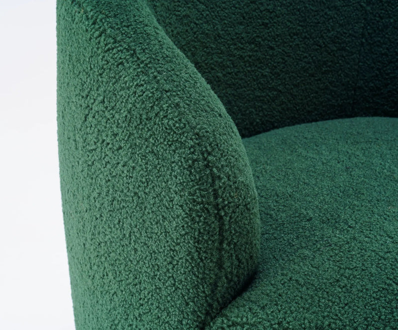 Teddy Fabric Swivel Accent Armchair Barrel Chair by HouseOfZazla