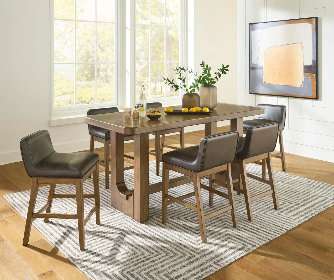 Cabalynn - Rectangular Dining Room Counter Table Set by Unique Piece Furniture