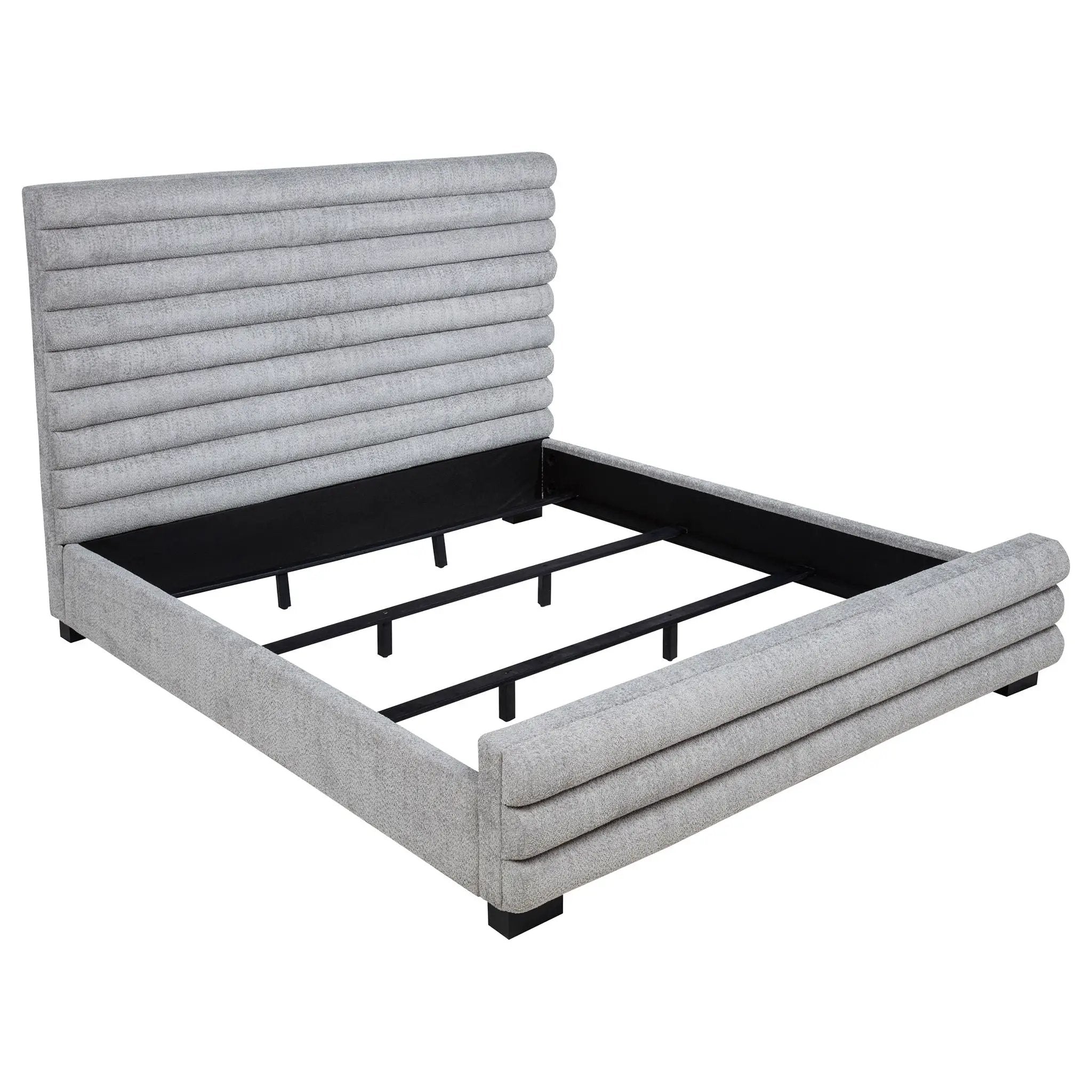 Patricia 58-inch Boucle Upholstered California King Bed Grey by Unique Piece Furniture
