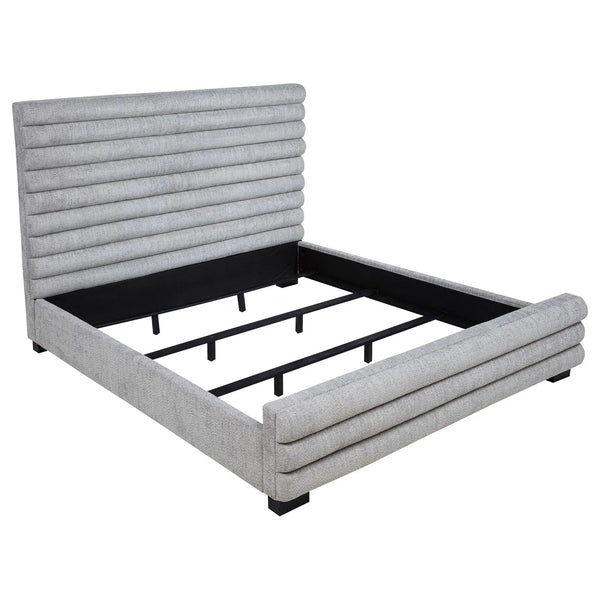 Patricia 58-inch Boucle Upholstered California King Bed Grey