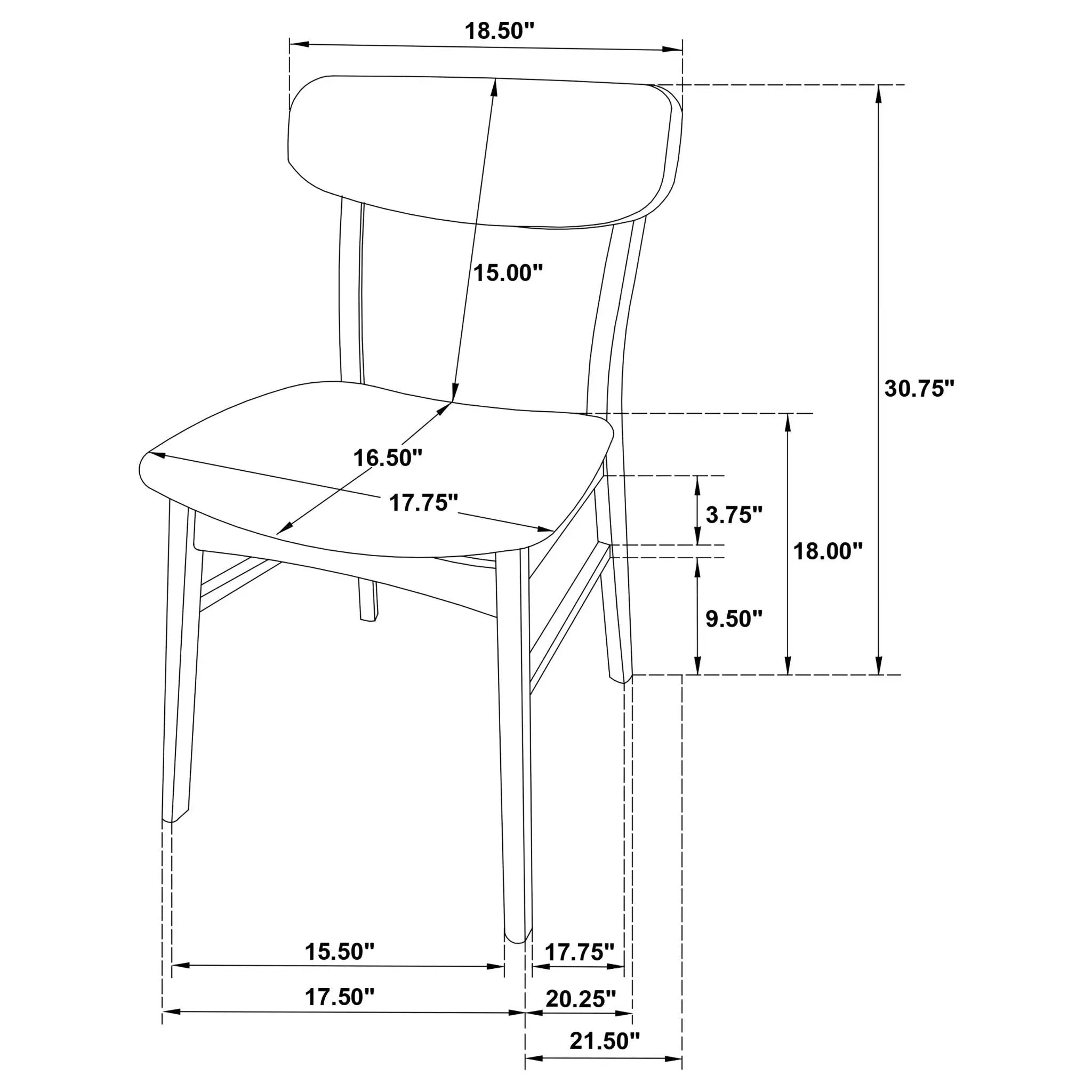 Whisten - Dining Side Chair (Set of 2) - Walnut by HouseOfZazla