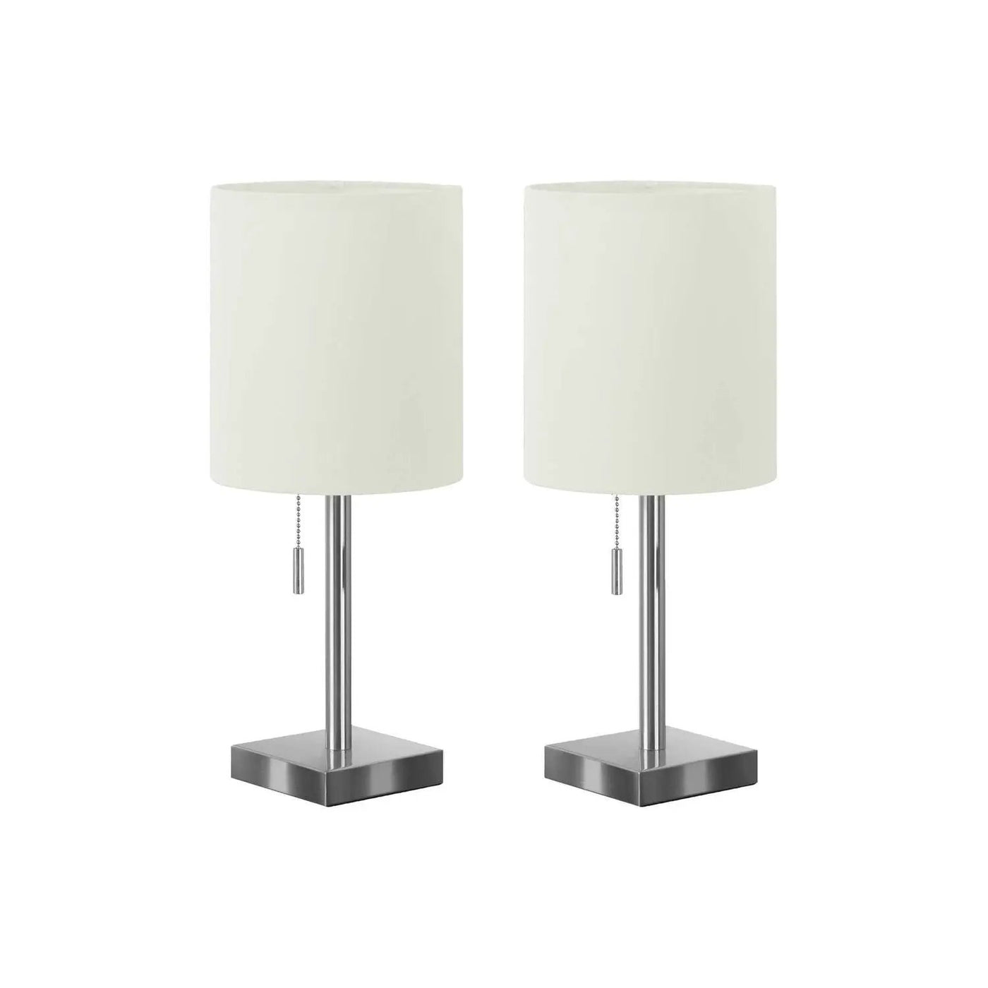 Lighting, Table Lamp, USB Port Included, Nickel, Contemporary (Set of 2) by Unique Piece Furniture