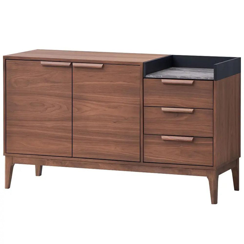 Bevis - Server - Green Fabric & Walnut by Unique Piece Furniture