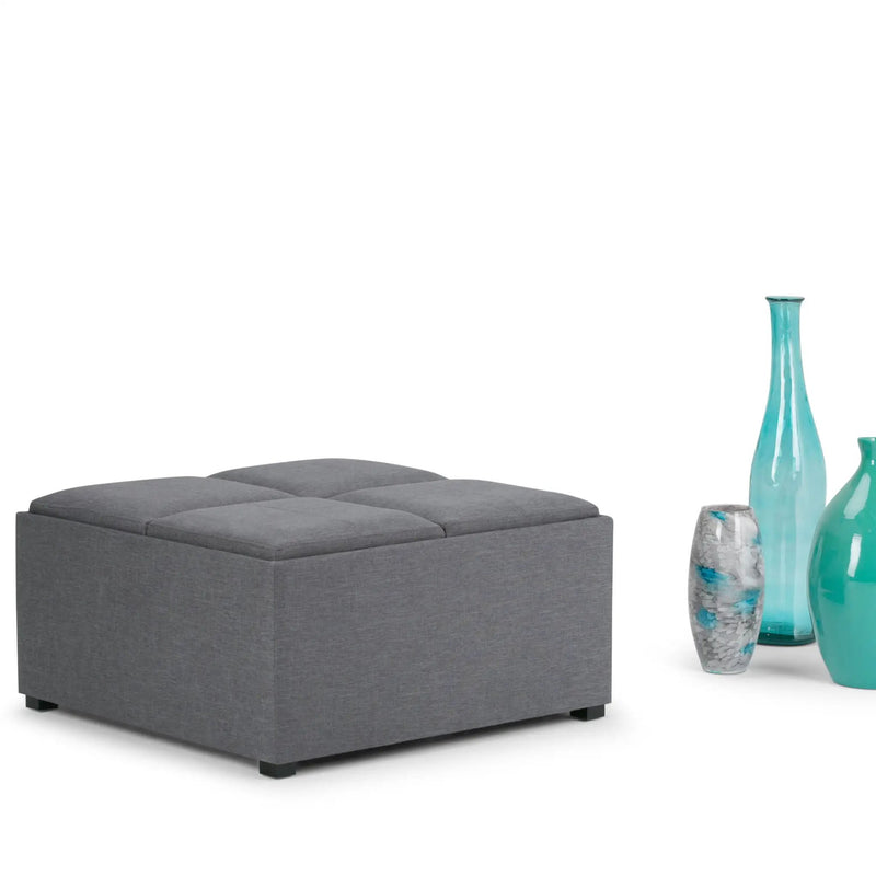 Avalon - Square Coffee Table, Storage Ottoman by Unique Piece Furniture