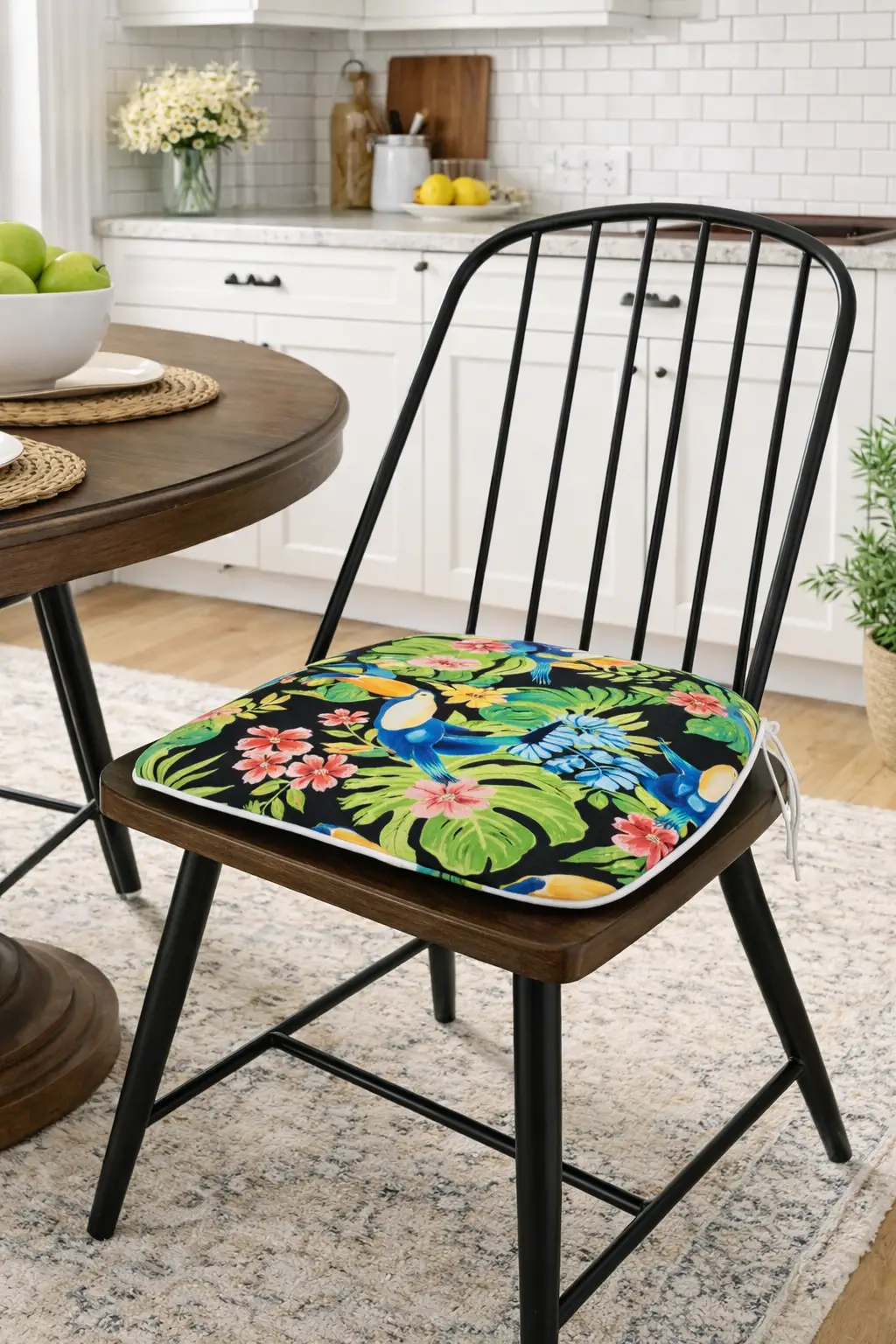 Outdoor Patio Chair Cushions, Water-Repellent U-Shape, Set of 4 - Rich Forest by HouseOfZazla