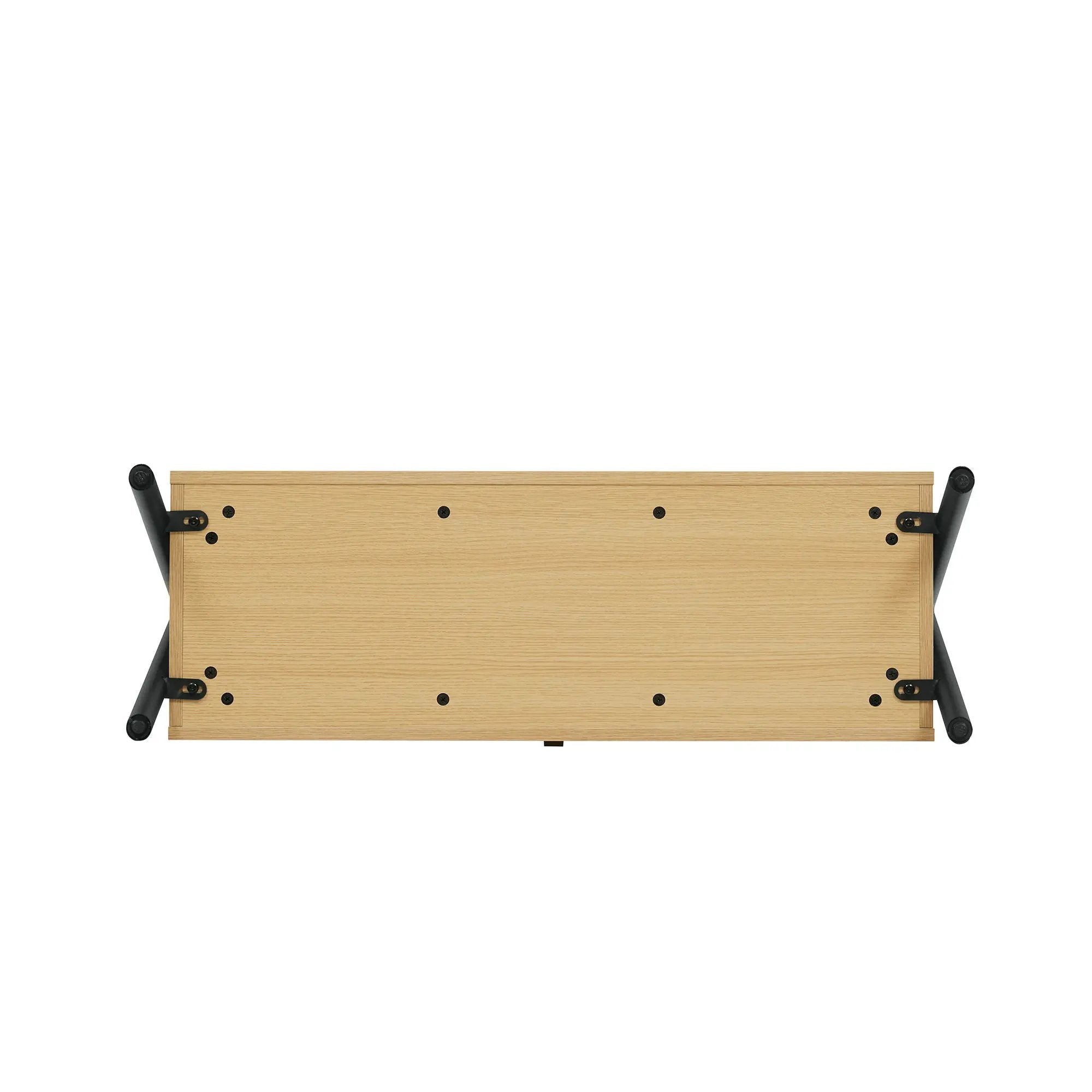 Paloma - Open Hanging Closet With Storage - Light Oak by HouseOfZazla
