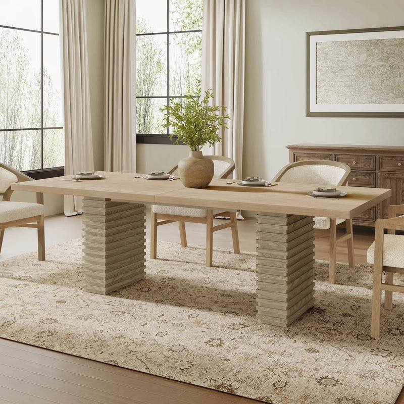 95-Inch Dining Table in Light Ash by HouseOfZazla