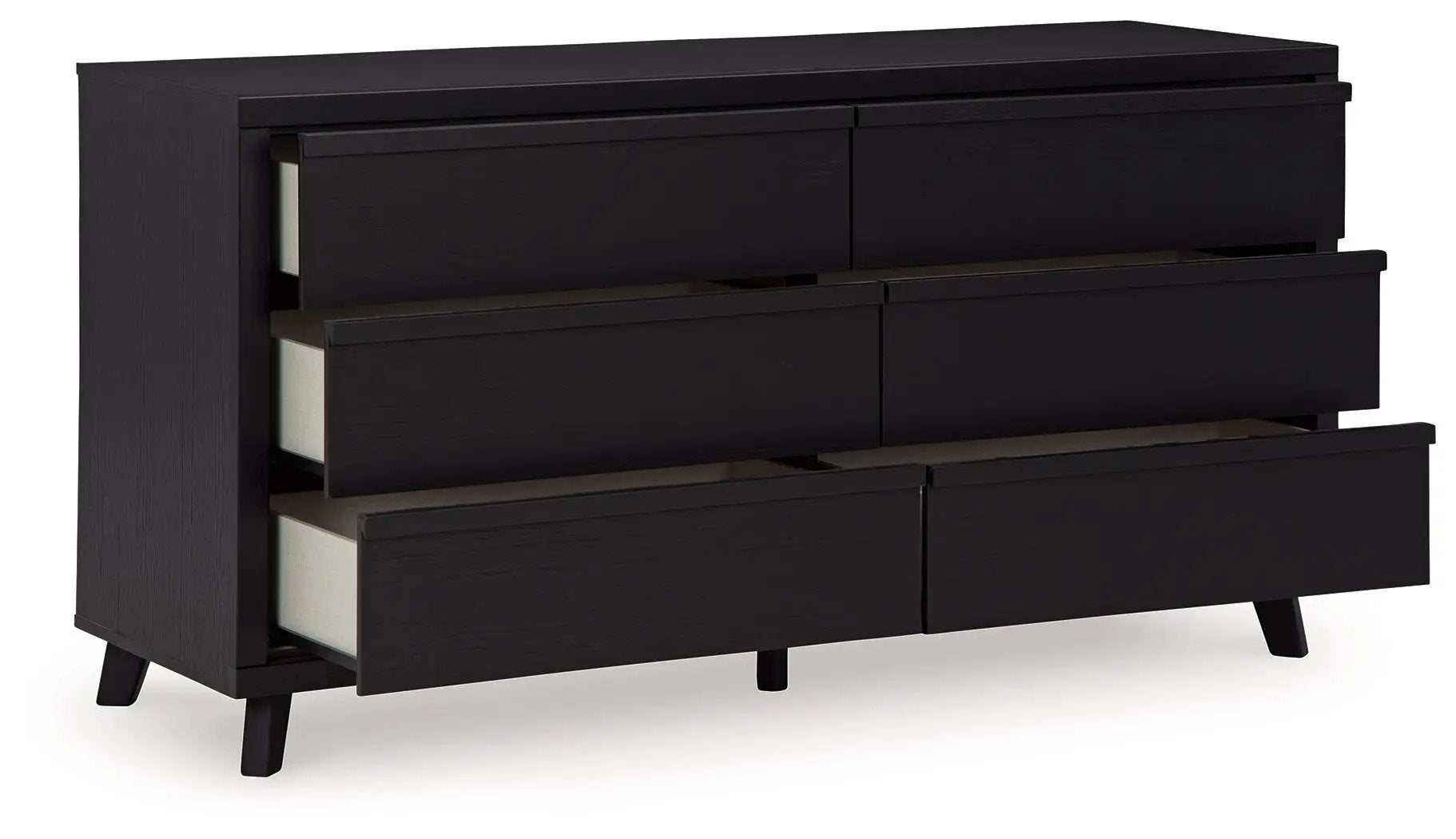 Danziar - Six Drawer Dresser - Black by Unique Piece Furniture
