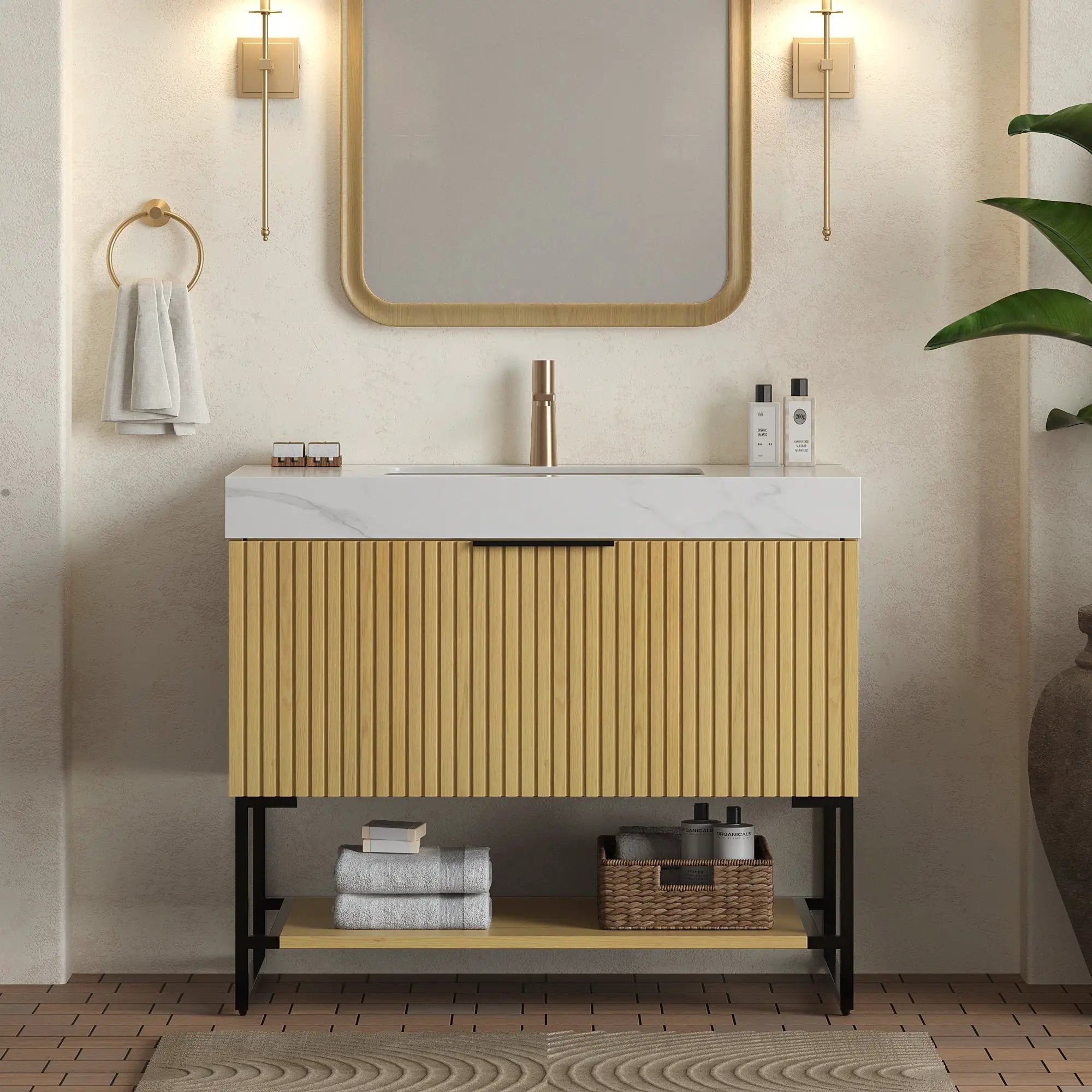 YOLAN 36" Bathroom Vanity & Sink by HouseOfZazla