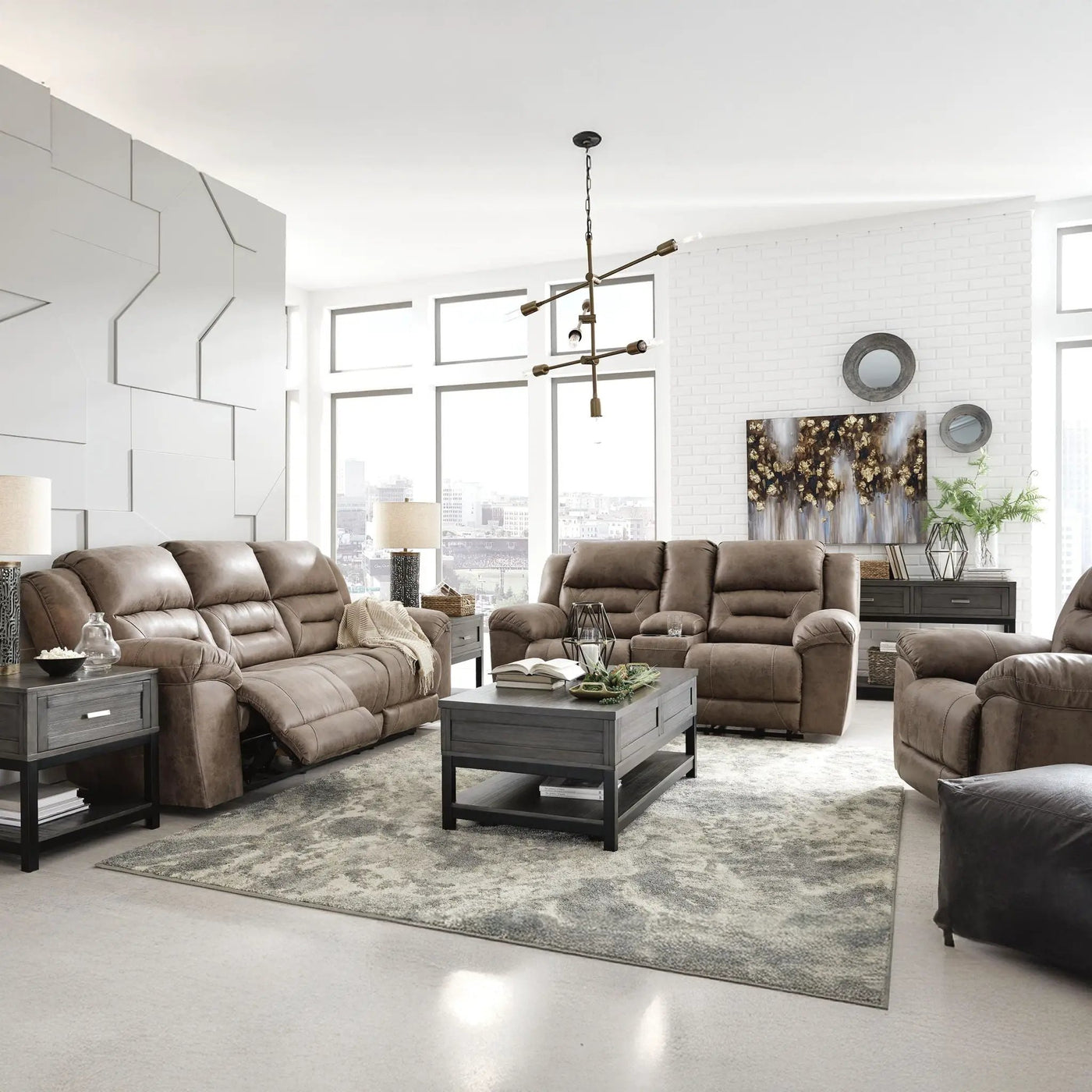 Stoneland - Reclining Sofa by Unique Piece Furniture