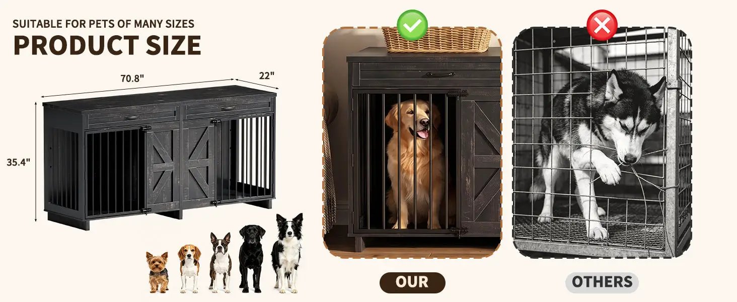 Dog Crate Furniture TV Stand by HouseOfZazla
