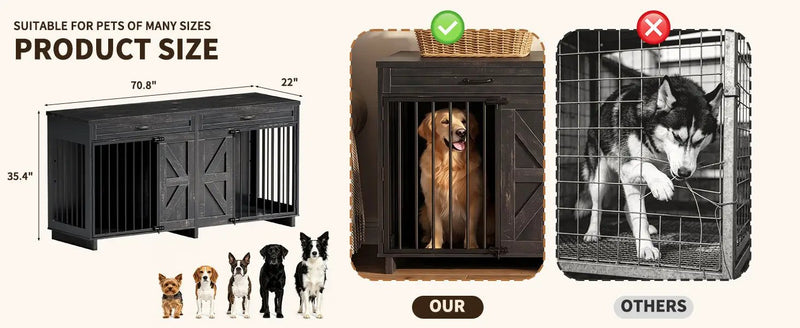 Dog Crate Furniture TV Stand by HouseOfZazla