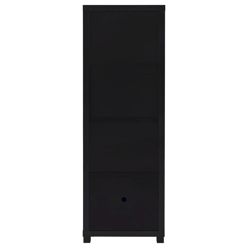 Jupiter 3-shelf Engineered Wood Media Tower Black by Unique Piece Furniture