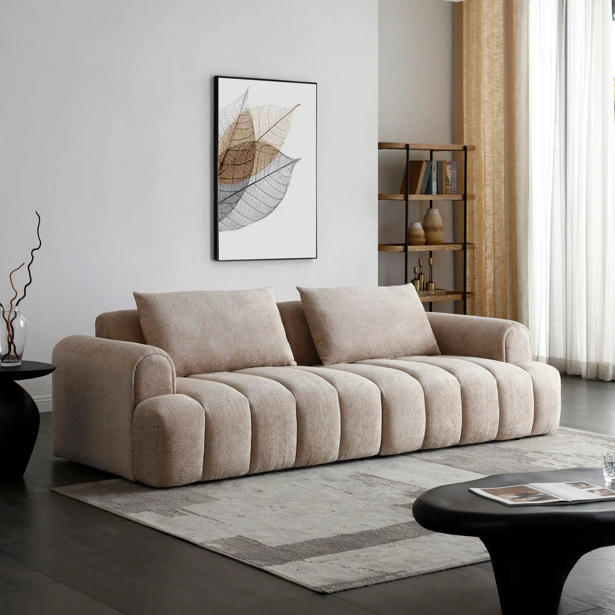 4 Seater Sectional Sofa For Living Room Spaces - Camel by HouseOfZazla