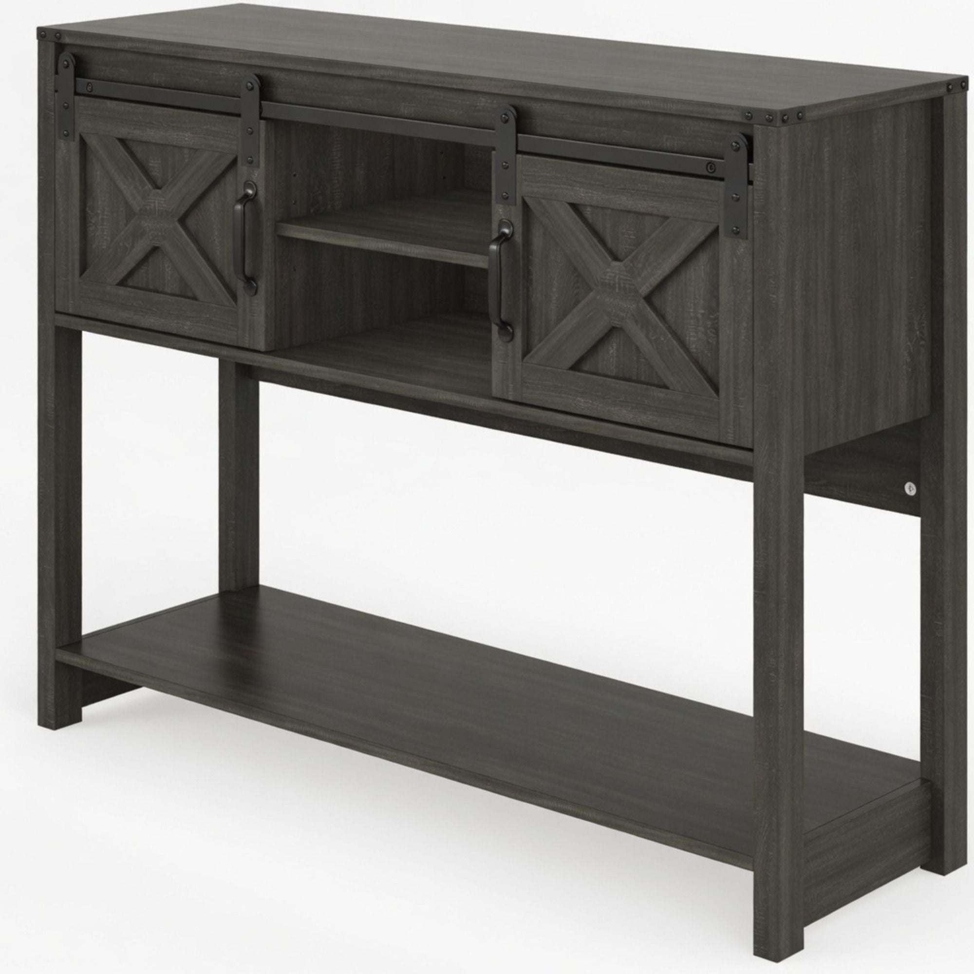 Farmhouse Entryway Table With Sliding Barn Door by HouseOfZazla