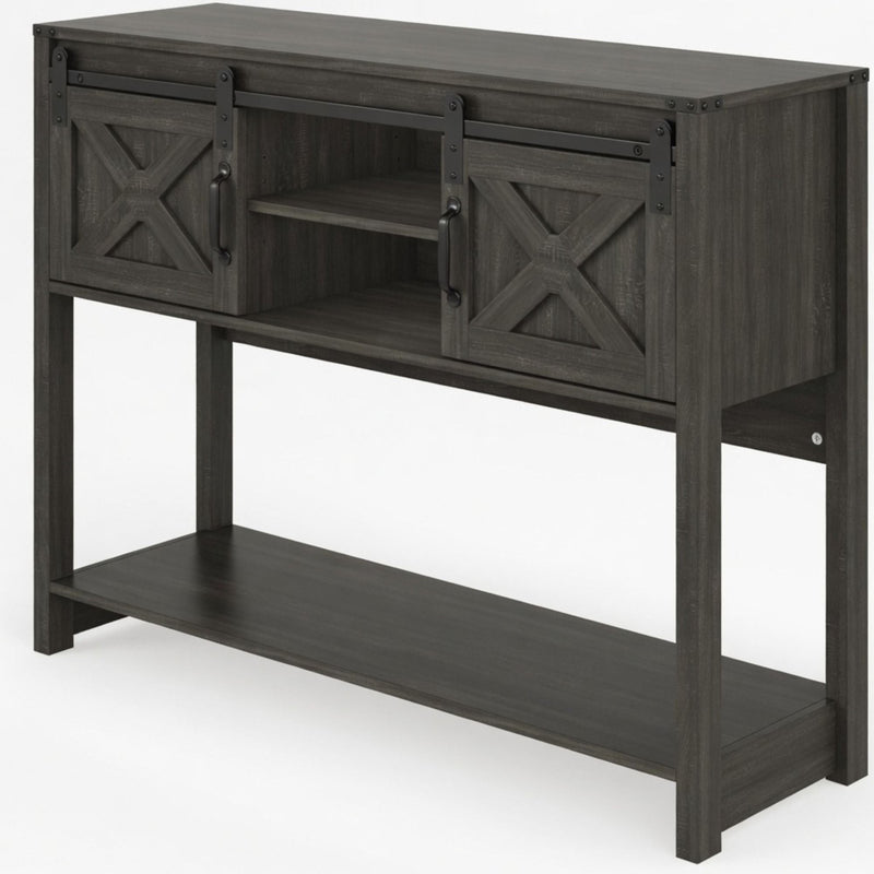 Farmhouse Entryway Table With Sliding Barn Door by HouseOfZazla