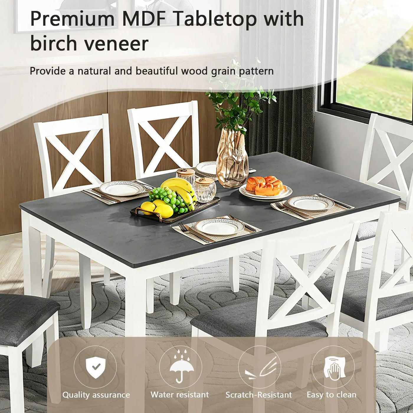Kitchen Dining Set, Rectangular Dining Table by Unique Piece Furniture