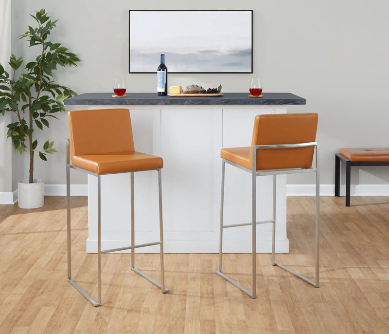 Fuji - Contemporary And Modern Elegance High Back Barstool by Unique Piece Furniture