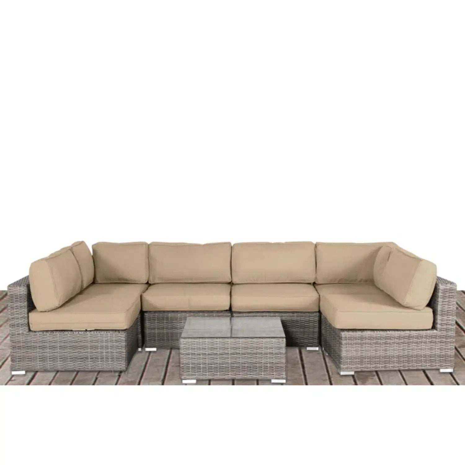 Seating Set With Cushions Handcrafted Wicker Design by HouseOfZazla