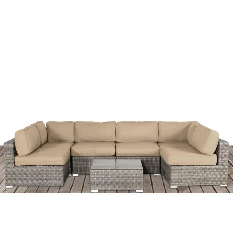 Seating Set With Cushions Handcrafted Wicker Design by HouseOfZazla