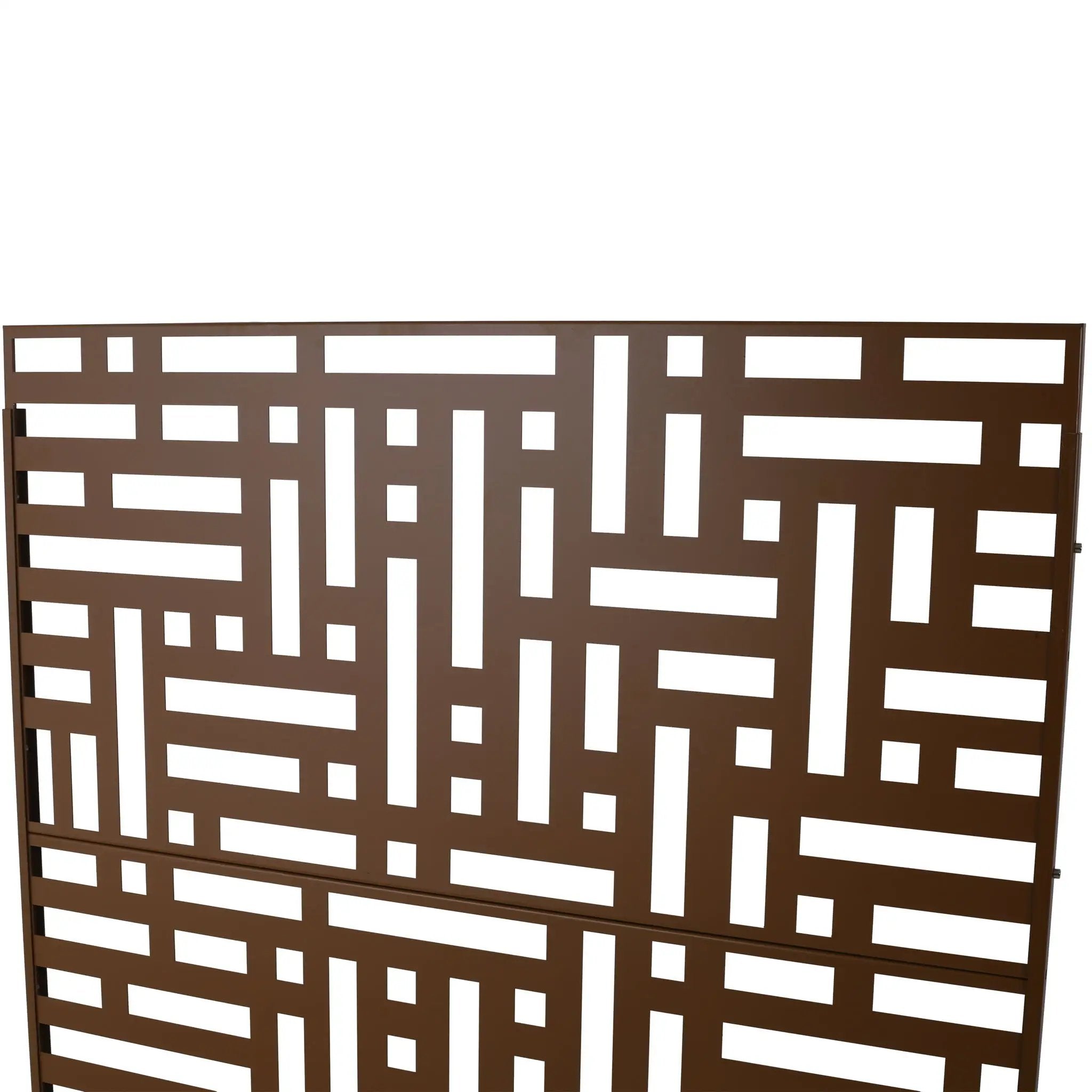 Decorative Freestanding Metal Privacy Screen For Indoor & Outdoor Use by Unique Piece Furniture
